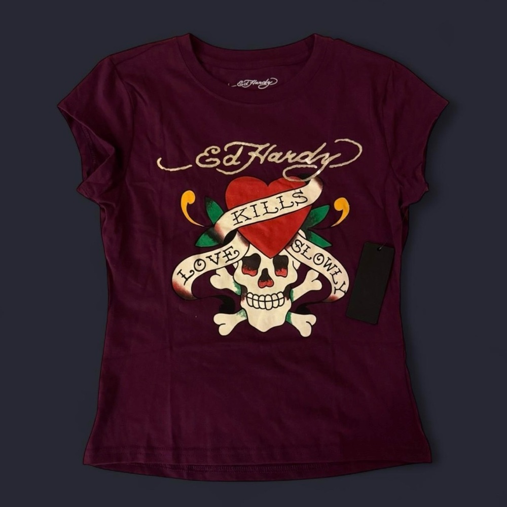 Ed Hardy Vintage Skull Graphic Tee